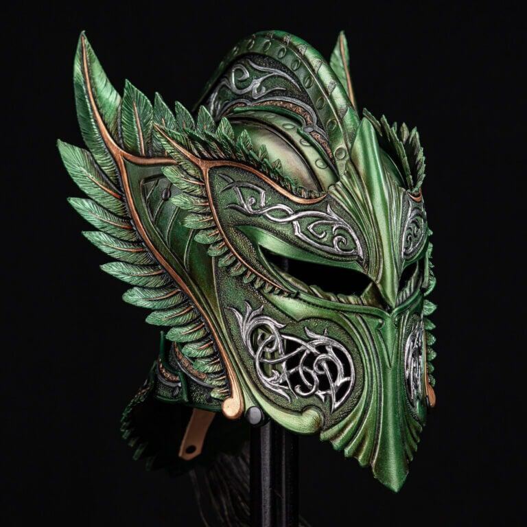 Advanced leather cutting and filigree technique for the Elven Lord Helmet