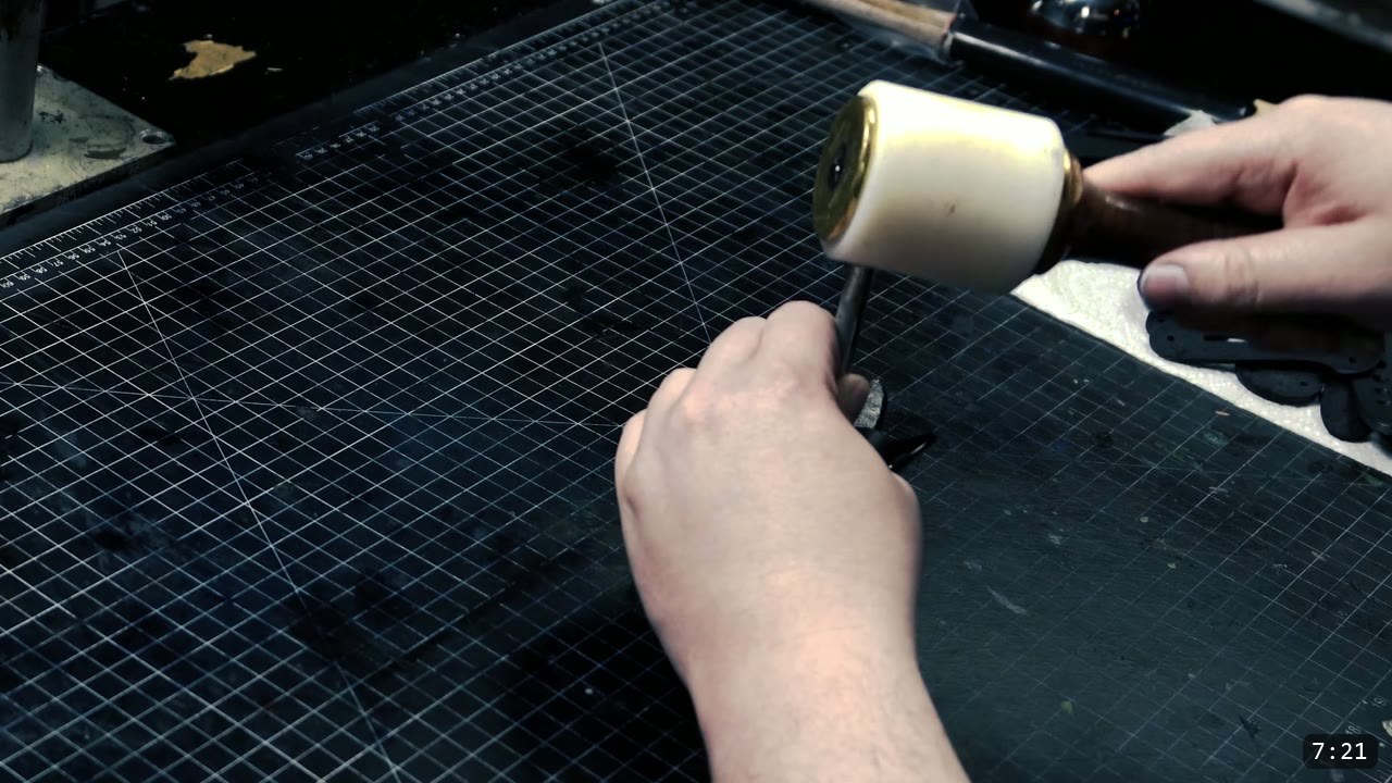 Female Leather Breastplate Build Guide: Warrior Armor from Cups to Buckles 12 punching holes with a mallet and hand punch for the buckle straps, a dyed black strap alongside