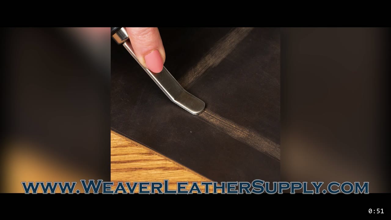 Female Leather Breastplate Build Guide: Warrior Armor from Cups to Buckles 3 running a decorative groove along the edge of a leather piece with a stylus tool