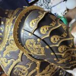 Fantasy Spaulders on Leather Armor Costume